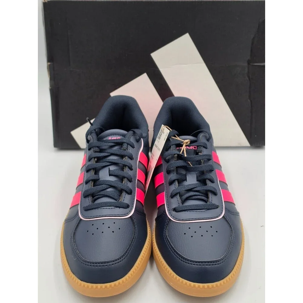 Adidas Breaknet Sleek J Kids 6.5Y Women’s 8 Black Pink Gum Sneakers JQ3053 NIB